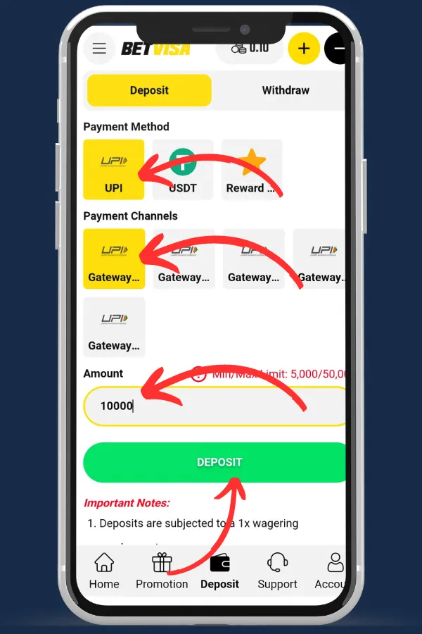 How To Deposit in 11 Winner