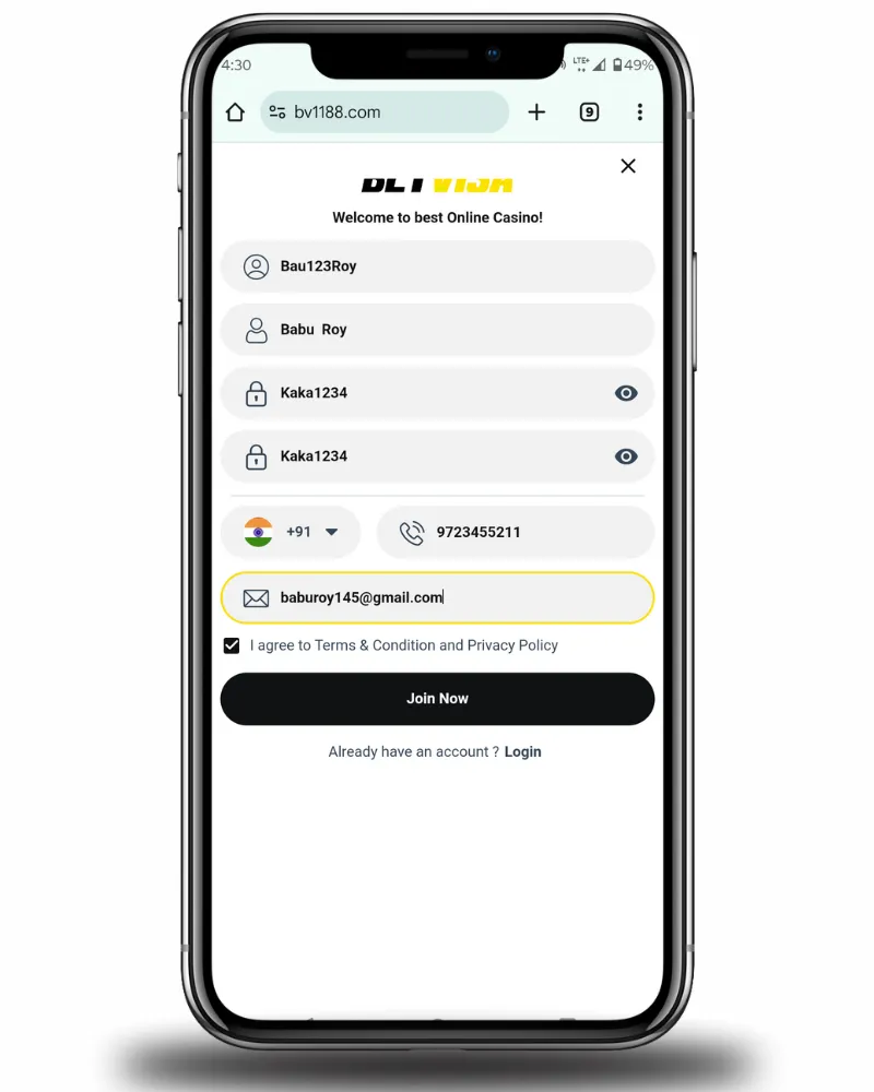 Betvisa Register